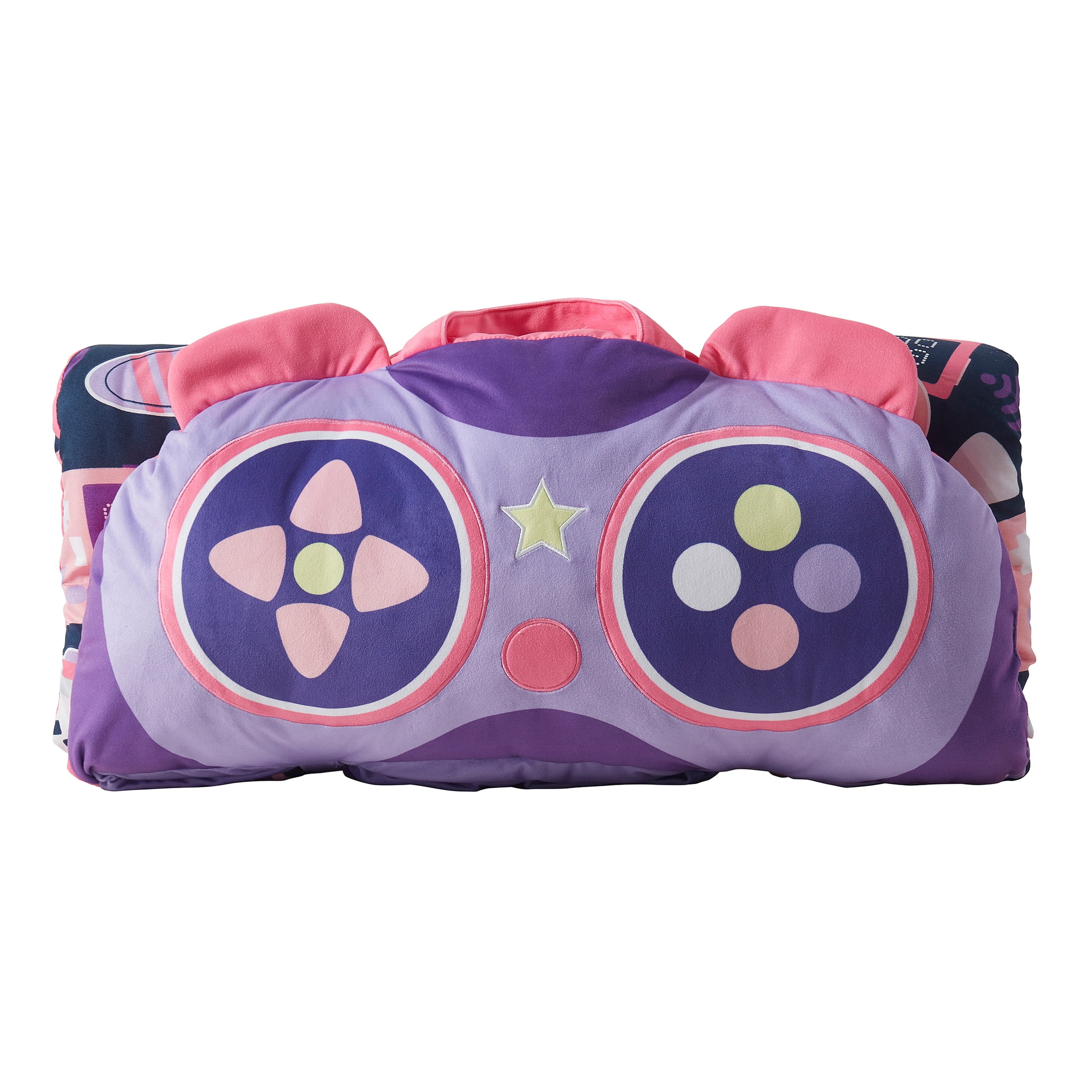 Your Zone Pink Gamer Glow in the Dark Kids Nap Mat, 24" x 70"