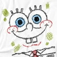 thumbnail image 2 of Spongebob Squarepants Spongebob Scribble Smile Women's Boxy Cropped T-Shirt Casual Graphic Tee, 2 of 5