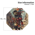 thumbnail image 2 of Sigee Tribal Futuristic Warrior for Water-Resistant, Heat-Resistant, Non-Slip Leather Coasters Set, Ideal for Coffee Table, Office, Bar, Home Decor-Octagon, 2 of 6