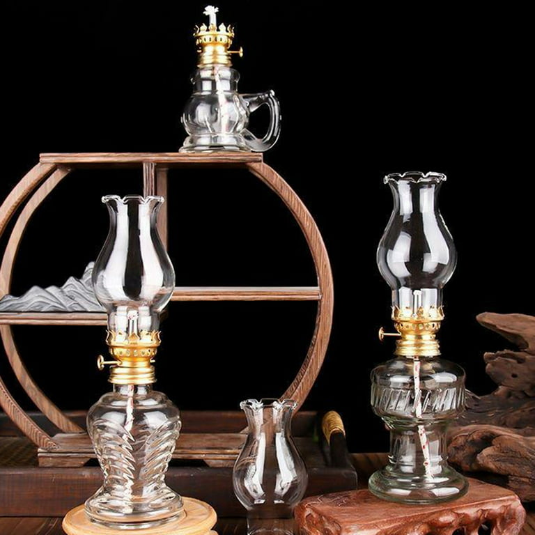 Antique Brass Lantern Glass Oil Lamp 5 Inch Brass Glass Table Lantern 