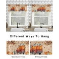 thumbnail image 6 of Fall Kitchen Curtain Valances for Windows Farmhouse Short Curtains, Thanksgiving Truck Autumn Maple Leaves Pumpkin Rod Pocket Valance Curtain for Bedroom Cafe Living Room 56"x16", 6 of 8