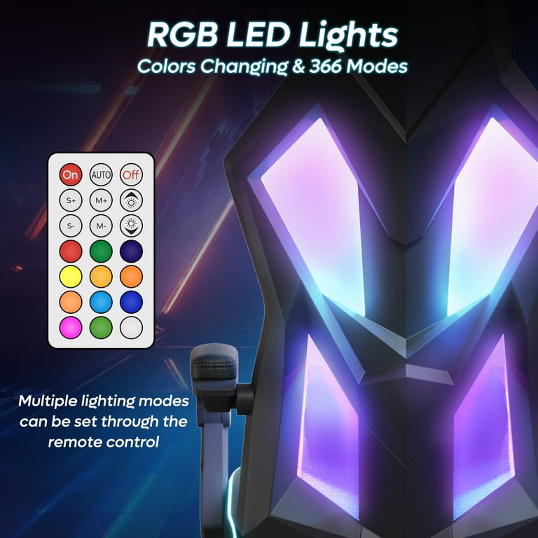 Bestier RGB LED Gaming Chair, Breathable, Adjustable Armrests