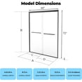 thumbnail image 3 of EastVita 72 inch W and 60 inch H Double Sliding Shower Door Aluminum Alloy Shower Enclosure with Dual Sliding Doors with Easy Clean 6MM Tempered Glass Rust-Proof Space Saving Design Matte Black, 3 of 6