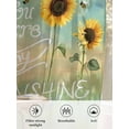 thumbnail image 6 of Sheer Curtains 96 Inches Long, Sunflowers Semi Sheer Curtains Light Filtering Window Treatment, Modern Bee You Are My Sunshine Green Privacy Voile Drapes for Living Room Bedroom 52x96 Inch, 6 of 7