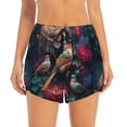 thumbnail image 2 of Salouo Colorful Rose Bird Print Women's 2 in 1 Running Shorts Double-Layer Shorts Athletic Workout Gym Yoga Shorts Running Shorts for Women-XX-Large, 2 of 7