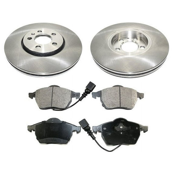 Front Brake Pad and Rotor Kit - Compatible with 1999 - 2010 Volkswagen Beetle 2000 2001 2002 2003 2004 2005 2006 2007 2008 2009