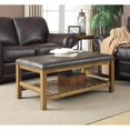 thumbnail image 1 of Convenience Concepts Banc Pouf Tucson en Bois de Noyer Brun, 1 of 3