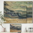 thumbnail image 3 of Designart 'Coast Blue Sea Waves Watercolour' Modern Farmhouse Print on Natural Pine Wood, 3 of 3