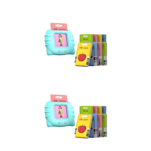 Vogacara ABS tarjeta electrónica libro lindo reemplazo audio interactivo impermeable bebé juguete educativo juguete regalo de cumpleaños azul Azul 2Conjunto