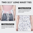 thumbnail image 6 of Pioneer Flower Floral Print Pattern Apron for Women and Men, Cotton Linen Waterproof with Pockets, Adjustable, 33x27 Inch for Kitchen, Gardening, BBQ, Salon, 6 of 6