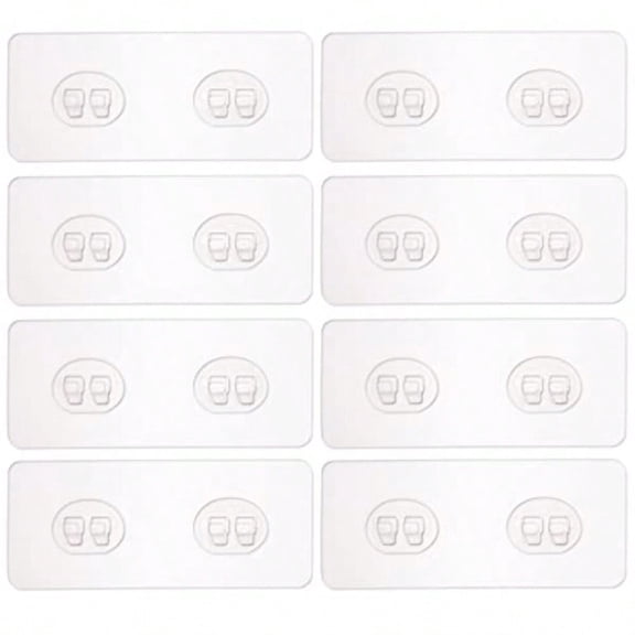 8 Pack Shower Caddy Adhesive for Replacement Strong Transparent Adhesive for Shower Caddy Sticky Pads No Drilling for Corner Shelf Basket Bathroom Storage Shelves Kitchen Racks and Soap Holder