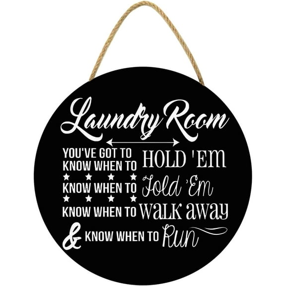Eveokoki 12" Laundry Room Decor Laundry Room Wooden Sign Funny Sign Wall Plaque Rustic Farmhouse Laundry Wall Decor Vintage Bathroom Wall Sign Laundry Rules Hanging Decor for Bathroom