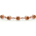 thumbnail image 3 of Gem Stone King 18K Rose Gold Plated Silver Ecstasy Mystic Topaz Bracelet for Women | 5.00 Cttw | Gemstone November Birthstone | Oval 7X5MM | Fully Adjustable 9 inch, 3 of 6