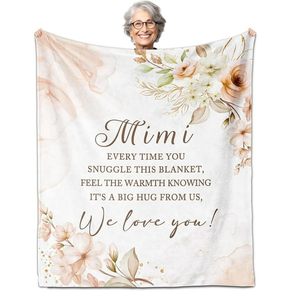 Cadeaux Mimi pour Grand-Maman, Couverture Jetée Mimi 60 Pouces x 50 Pouces, Fête des Mères Mimi, Cadeaux d'Anniversaire Mimi, Cadeaux pour Mimi, Cadeaux Mimi de la Part des Petits-Enfants, Idées de Cadeaux Mimi pour Noël Anniversaire