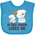 thumbnail image 3 of Inktastic My Great Grandpa Loves Me Boys Grandson Boys Baby Bib, 3 of 4