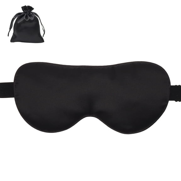 19 Momme Sleeping Eye Mask 100% Pure Mulberry Silk Blackout Sleep Masks Soft Blindfold with Adjustable Strap for Men Women