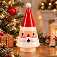 thumbnail image 2 of Vintage Santa Claus Lighted Tree Figurine - 7.87 in Resin Tabletop Christmas Decor, Battery Operated Retro Santa Statue for Holiday Mantle Shelf Home Party, 2 of 8