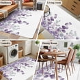 thumbnail image 6 of 4x6 Area Rugs, Purple Teal Botanical Non-Skid Rubber Backing Large Rectangle Rugs - Living Room Bedroom Home Office, Watercolor Spring Eucalyptus Leaves Indoor Floor Mat Carpets Washable Rug, 6 of 9