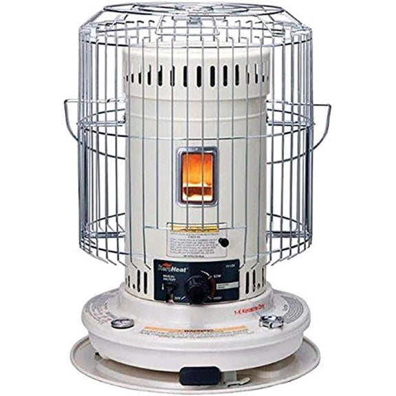Sengoku HeatMate Efficient 23,000 BTU Portable Convection Kerosene Personal Space Heater for 1,000 Square Feet of Indoor or Outdoor Use, White
