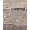 thumbnail image 5 of Pack of 2 Outdoor Pillow Covers, Khaki Striped Gradient Rustic Wood Board Waterproof Square Throw Pillowcase Cushion Decorative Pillow Covers for Couch Patio Tent, 20x20 in, 5 of 6