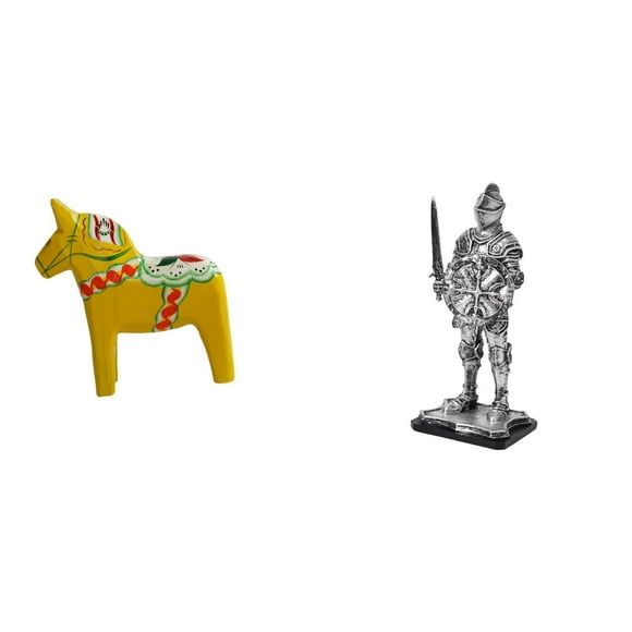 Estatua de caballero sueco, adorno coleccionable, figura de caballo dalecarliano, escultura de animal, vintage, creativa, para mesa, entrada, estanter