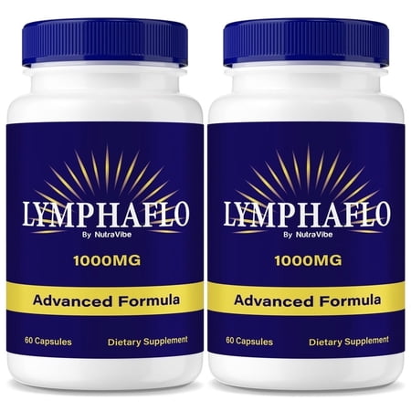 (2 Pack) Lymphaflo Capsules, Original Lymphaflo Formula - Naturally Supports Healthy Circulation, Stable Levels and Energizes the Body, Official Review (120 Capsules)