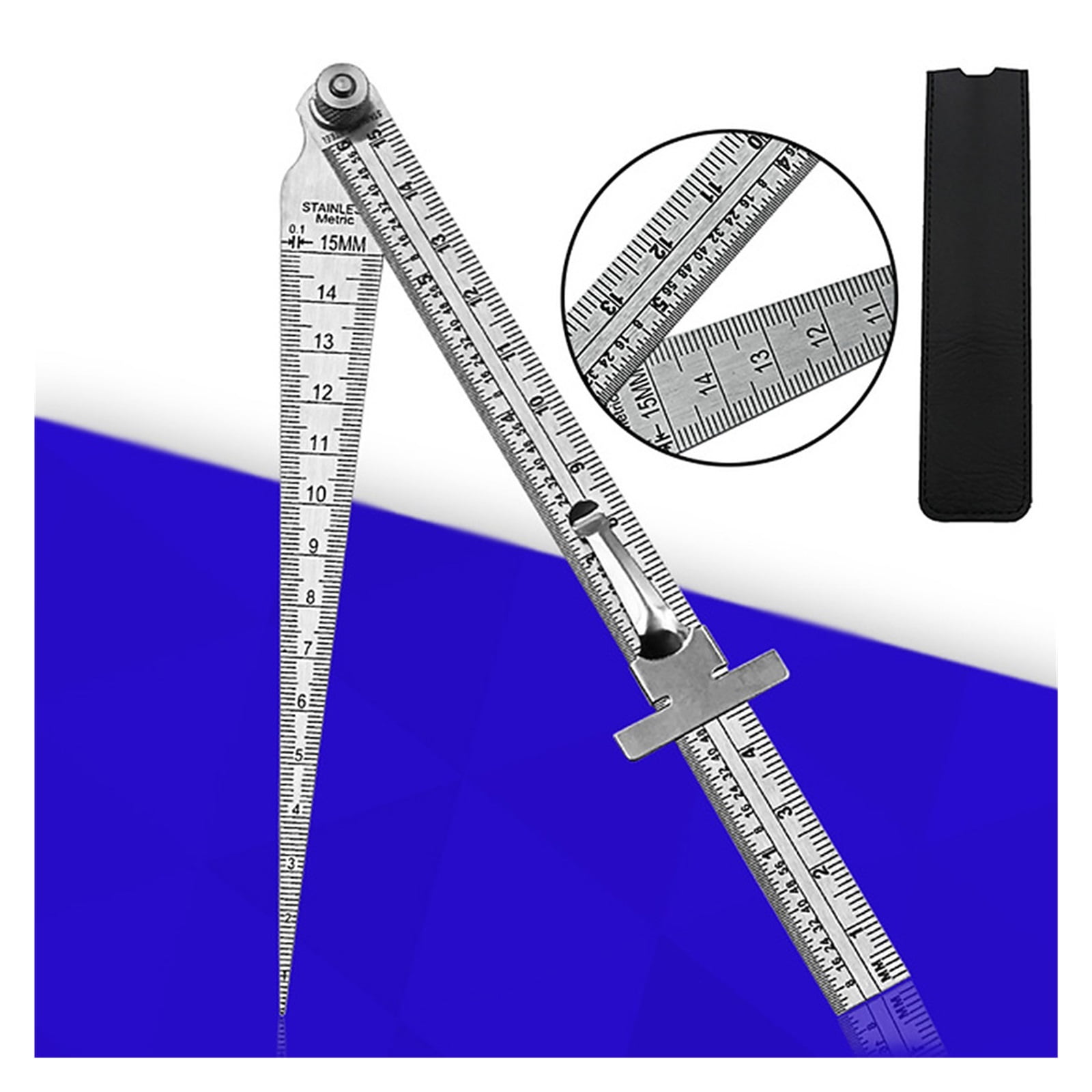 Hole Depth Welding House Taper Portable Stainless Steel Tapered Ruler Feeler Gauge Inspection Measuring Tool Accuracy