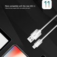 thumbnail image 2 of ROMOSS CB12V Cable de carga de 8 pines 2A Cable de datos de cargador rápido para iPhone 7/8/X Ndcxsfigh Nuevos Originales, 2 of 8