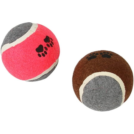 BV La Belle Vie Pet Supplies Soft Chew Toy Tennis Ball for Dog Canine 2-Piece Set - Colors Vary - GMT-10155