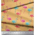 thumbnail image 3 of Soimoi Polyester Crepe Fabric Flamingo Bird Print Fabric by Yard 42 Inch Wide, 3 of 3