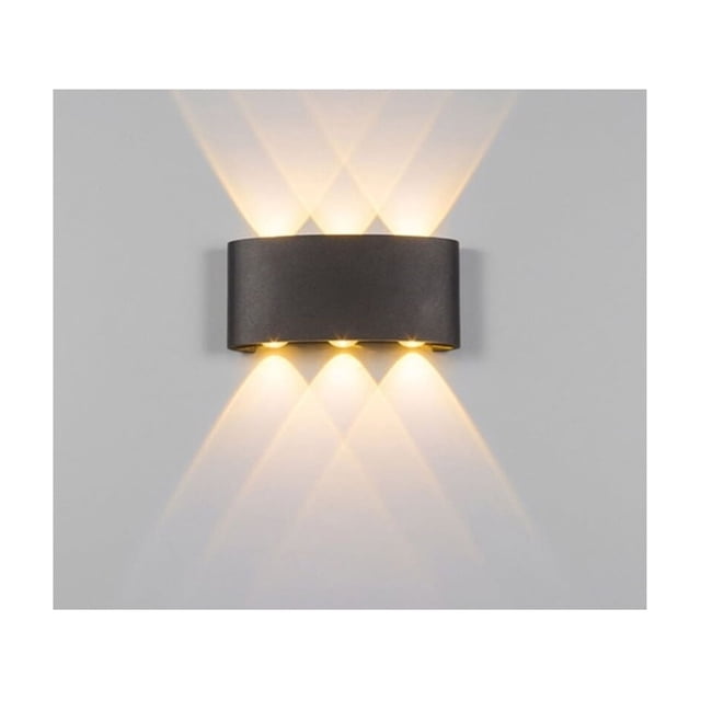 Focos LED de pared para exteriores, 6 W, luz cálida, 3500 K
