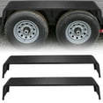 thumbnail image 3 of ChaoLink 14 Gauge Steel Diamond Trailer Fenders, Utility Trailer Fenders for 13"-15" Wheels, Tandem Axle, 2PCS, Black, for Cargo & Landscape Trailers, 3 of 6