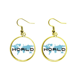thumbnail image 1 of Ear Dangle Golden Drop Earring Jewelry Mujer Unbranded M, 1 of 3