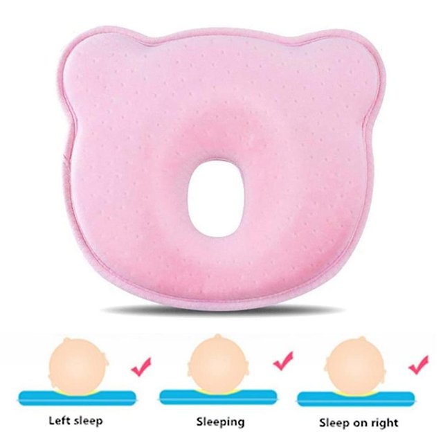 Almohada de bebé para recién nacido, espuma para bebés, almohada para cabeza y cuello Sincero Hogar