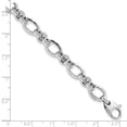 thumbnail image 5 of 14k White Gold Bracelet Fancy 9 mm 7.5 in Polished, 5 of 5