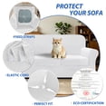 thumbnail image 5 of JIATER 4-Piece Sofa Cover Stretch Couch Cover Velvet Sofa Slipcover Furniture Protector with 3 Cushion Covers,Sofa White, 5 of 7