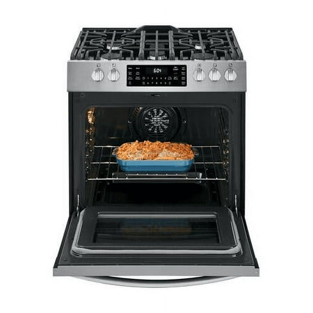 Frigidaire - Gallery 5.6 Cu. Ft. Freestanding Gas Convection Range with Self-Cleaning and Air Fry - Stainless steel