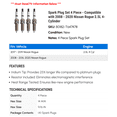 thumbnail image 2 of Spark Plug Set 4 Piece - Compatible with 2008 - 2020 Nissan Rogue 2.5L 4-Cylinder 2009 2010 2011 2012 2013 2014 2015 2016 2017 2018 2019, 2 of 2