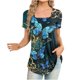 thumbnail image 1 of Blusa suelta de manga corta con cuello en V informal estampada a la moda para mujer OAVQHLG3B Store lin121212, 1 of 4