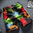 thumbnail image 6 of FLMEI Men's Beach Shorts Elastic Waist Printed Five Pants Loose Swim Trunks Quick Dry Summer Sweat Shorts for Mens M-4XL, 6 of 9