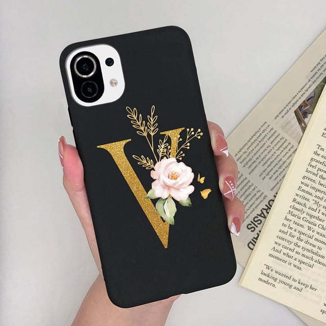 Funda a prueba de golpes para Xiaomi Mi 11 Pro, carcasa de silicona con letras florales Fivean unisex