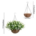 thumbnail image 3 of Multicolor Hanging Flower Basket for Spring Summer Decor- UV Resistant Artificial Plants with Vibrant Blooms for Garden, Porch& Outdoor, 3 of 18
