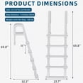 thumbnail image 3 of UPHYB 5-Step Pool Ladder with Double Handrails and Non-Slip Steps for 47“-54” In-Ground Pools, White, 3 of 7