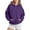 Purple, variant on Shirts for Women Trendy Plus Size Fall Winter Loose Hooded Long Sleeve Bubble Cuff Off the Shoulder Hoody Solid Color Hoodie Cotton Hoodies Sweatshirt(Coffee,L)
