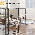 thumbnail image 5 of 39 Inch Exercise Pen, Heavy Duty Dog Playpen, 8 Panel Metal Pet Fence for Medium and Large Dogs, Black, 5 of 6