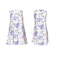 thumbnail image 7 of Fuzoiu Lavender Flowers Print Women's Sleeveless Dress,Summer Dresses for Women,Casual Sundresses,Beach Sleeveless T-shirt Swing Dress with Pockets, 7 of 7