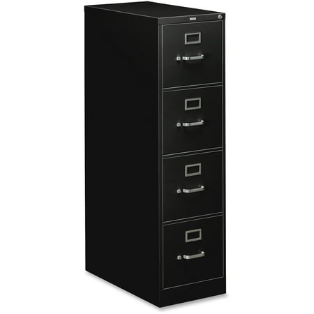 Hon 4 Drawers Vertical Lockable Filing Cabinet Black Walmart Com