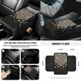 thumbnail image 6 of Jeiento Mandala Floral Car Accessories Sets 14pcs Car Seat Cover Protector Steering Wheel Cover Seatbelt Pads Auto Armrest Cover Trash Bin Rearview Mirror Cover Handbrake Cover Set Coasters for Van, 6 of 7