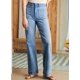 thumbnail image 5 of Vaqueros Astylish de pierna ancha para mujer, cintura alta, talla 12, azul, 5 of 6