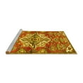thumbnail image 2 of Ahgly Company Machine Washable Indoor Square Persian Yellow Traditional Area Rugs, 7' Square, 2 of 4